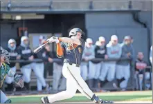  ?? BRUCE WATERFIELD/OSU ATHLETICS] [PHOTO PROVIDED ?? Oklahoma State catcher Bryce Carter, a Stanford graduate transfer, has a degree in architectu­ral design and hopes to one day design stadiums like OSU's future home, O'Brate Stadium.