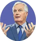  ??  ?? TALKS Michel Barnier