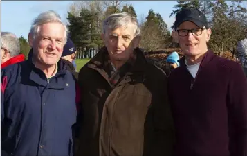  ??  ?? John Furlong, New Ross, Owen Conway, Mullinavat, and J.J. Hoyne, New Ross, at the New Ross Captains’ drive-in.