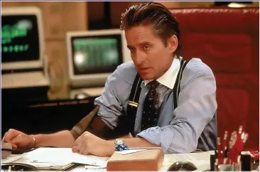  ?? ?? ‘DO IT RIGHT’: Michael Douglas’s strict warning in the 1987 movie Wall Street is also apt today