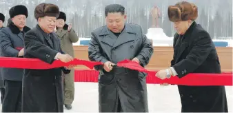  ??  ?? North Korean leader Kim Jong-un launches an extensive building project in Samjiyon