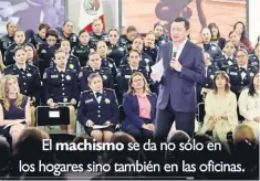  ??  ?? Miguel Ángel Osorio Chong defendió las acciones que realiza el gobierno federal para erradicar la violencia en contra de las mujeres.