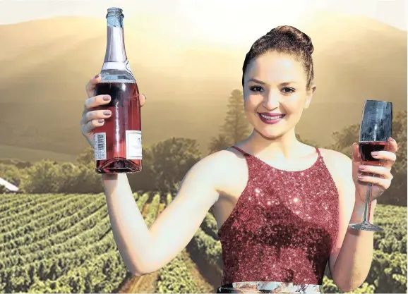  ?? PICTURE: TERRY HAYWOOD ?? Promoting the upcoming Mercury Wine Week to be held at Greyville is Melissa Mound of Ice Models wearing a Kathrin Kidger designer dress. This year, for the first time, the wine festival will feature a bubbly experience.