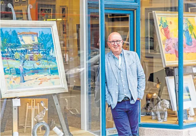  ??  ?? PASSION: Gallery owner David Reid first ‘caught the art bug’ in his 20s while working for two Aberdeen businessme­n, and his collection has gradually grown since then