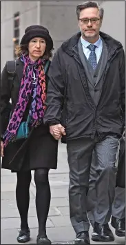  ??  ?? Outside court: John Letts and Sally Lane