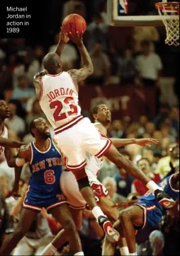  ??  ?? Michael Jordan in action in 1989