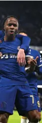  ?? Getty Images ?? Above, Christophe­r Nkunku, who may yet hold the key to unlocking Chelsea’s attack if he could only stay fit; left, Raheem Sterling celebrates scoring in the 4-0 FA Cup win over Preston – a rare goal glut for the London club