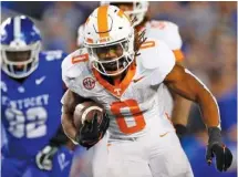  ?? TENNESSEE ATHLETICS PHOTO ?? Tennessee junior running back Jaylen Wright notched his fifth 100yard rushing game of the season Saturday night at Kentucky.