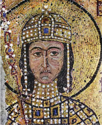  ??  ?? EL PRIMER GRAN RETO. La crisis más difícil que tuvo que superar el emperador bizantino Alejo I (arriba, su retrato en un mosaico de la basílica de Santa Sofía en Estambul) fue causada por la llegada de los caballeros de la Primera Cruzada.