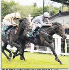  ??  ?? ON TARGET Spartan Fighter beat A’Ali at Ripon in June