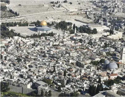  ?? (Reuters) ?? JERUSALEM, FROM above.