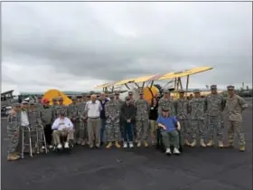  ??  ?? The Daniel Boone JROTC cadets and veteran residents of Keystone Villa enjoy their time at the WWII Air Show.