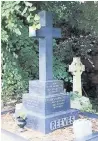  ??  ?? The grave of Frederick Reeves and his second wife Ida, in Penn