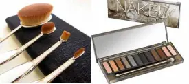  ??  ?? Artis Makeup brushes, Urban Decay eye palette and Chanel foundation are some of Candy’s beauty favorites. “I think my Artis make up brushes are about $400, a gift from Lucy Gomez.”