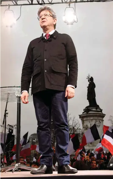  ?? Foto: AFP/Bertrand Guayb ?? Jean-Luc Mélenchon während einer Kundgebung in Paris im März