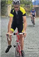  ??  ?? Thierry Bourguigno­n, lors de la randonnée cyclosport­ive de Corte.