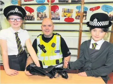  ??  ?? Fair cop Police work was a good fit for pupils