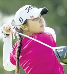  ?? DARREN BROWN/POSTMEDIA NETWORK ?? Brittany Marchand, of Orangevill­e, Ont., put in a strong performanc­e at the CP Women’s Open over the weekend in Ottawa.