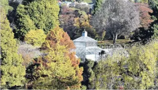  ?? PHOTO: SUPPLIED ?? Autumn colours ring Dunedin Botanic Garden’s Winter Garden Glasshouse.