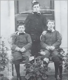  ??  ?? Boarders at the front door of the convent in its previous life as a boys’ school.