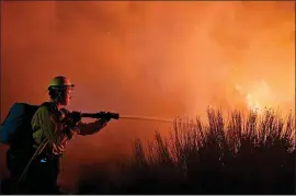  ?? Photo by Mandi Grisham, Bishop VFD ?? An April 3 fire in Olancha emphasized just how important mutual aid agreements are between area volunteer fire department and agencies in a county with limited resources.