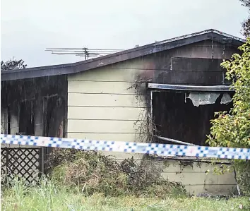  ?? ?? The remains of the Longwarry unit after the fire was extinguish­ed.