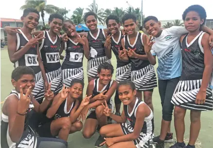  ?? Photo: Anasilini Natoga ?? Kadavu U12 netball team at the National Netball Centre on August 14, 2019.