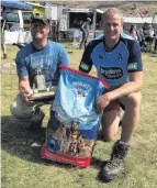  ?? PHOTO: ANASTASIA LABUDINA ?? Above: Previous winners of the trophy for Agrisports are Cameron McNeish and James Hill. The event will return to the lineup at this week’s Mt Benger A&P Show.