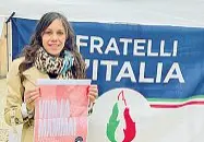  ?? ?? In prima linea La deputata e consiglier­a comunale di FdI Maddalena Morgante ha tra i suoi temi cardine quello della famiglia