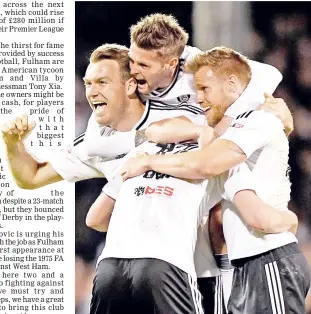  ?? — Reuters photo ?? File photo shows Fulham players celebrate after the match.