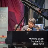  ??  ?? Winning touch: Fumiya Koido plays Ravel