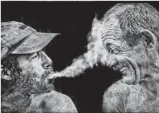  ??  ?? El artista belga retrató a ex veteranos de guerra que terminaron trabajando en la explotació­n del carbón.