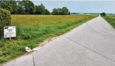  ?? Foto: Thorsten Jordan ?? Am Reischer Talweg im Osten von Landsberg soll eine neue Kindertage­sstätte entstehen. Das hat Auswirkung­en auf den Verkehr.