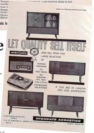  ?? ?? For listening at home there were these radiograms