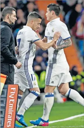  ??  ?? EFECTIVO. Lucas Vázquez es el revulsivo más eficaz para Zidane.