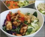  ?? MELISSA D’ARABIAN VIA AP ?? Thai peanut veggie and tofu bowl