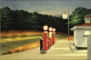  ??  ?? Edward Hopper’s Gas (1940): a “masterpiec­e”