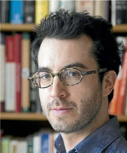  ??  ?? Jonathan Safran Foer says when he wrote his first book, ‘‘it was almost an accident, it was unexpected. It wasn’t a mature act of will.’’