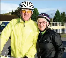  ??  ?? Liam Gowan and Marie Conway of Crotta Leisure Cycles were among the Pieta 100 cycle participan­ts.