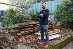  ?? Salgu Wissmath/The Chronicle 2022 ?? Homeowner Scott Pluta has been trying for years to build four apartments, two affordable, on his property. His recent bid to use builder’s remedy was shot down.