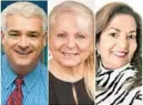  ?? COURTESY OF CANDIDATES ?? Candidates for Pembroke Pines mayor are Angelo Castillo, Iris Siple and Elizabeth Burns.