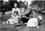  ??  ?? LONDON: This file photo taken on January 01, 1952 the Royal British couple, Queen Elizabeth II, and her husband Philip, Duke of Edinburgh, with their two children, Charles, Prince of Wales (left) and Princess Anne (right).