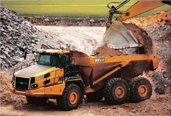  ??  ?? Bell equipment in action. The company incurred a R60m loss in the last six months from theft and fraud and misreprese­ntation perpetrate­d by its management team in the DRC.