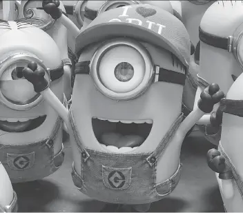  ?? ILLUMINATI­ON/UNIVERSAL PICTURES ?? The minions don’t have much of a role in Despicable Me 3, writes Associated Press movie critic Jocelyn Noveck. They produce the occasional joke, but don’t do much else.