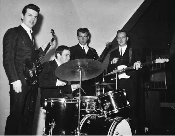 ?? SUPPLIED: FILE ?? The Rebels, a well-known Edmonton band from the 1960s, included original members, from left, Wes Dakus, Stu Mitchell, Barry Allen and Bob Clarke.
The recent double album release and reunion plans came about because of Canadian-born musician Shawn Nagy.