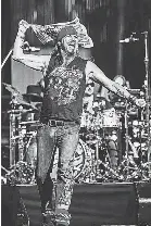  ?? PROVIDED BY MICHAELS ENTERTAINM­ENT GROUP ?? Bret Michaels, a Pennsylvan­ia native, waves the Pittsburgh Steelers’ “Terrible Towel” during a stop on The Stadium Tour in 2022.
