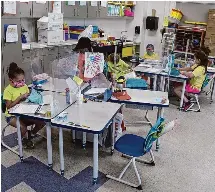  ?? H John Voorhees III/Hearst Connecticu­t Media file photo ?? An Anna H. Rockwell School classroom in Bethel in 2021.