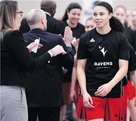  ?? ARTHUR WARD/ARTHUR IMAGES ?? Carleton Ravens forward Elizabeth Leblanc and her teammates want to erase the memory of falling to the McGill Martlets in last year’s national semifinals. The teams square off Saturday in Regina.