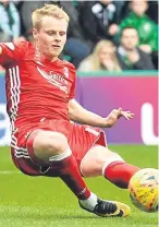  ?? Picture: SNS. ?? Gary Mackay-Steven’s 38th-minute goal was enough to earn the Dons three points at Hibs.