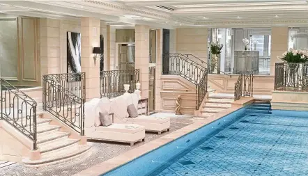  ??  ?? The Four Seasons Hotel George V in Paris recently opened its luxurious spa destinatio­n, Le Spa.